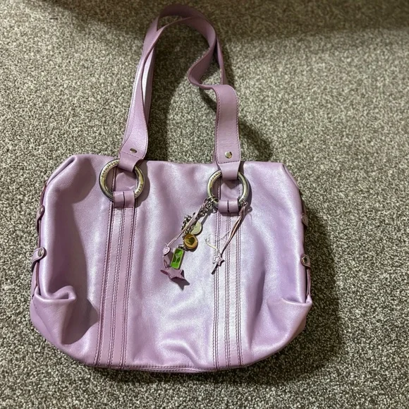 Elliott Lucca Lavender Leather Shoulder Bag - Picture 1 of 13